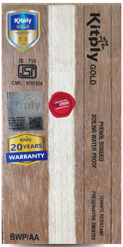 18 mm Kitply Gold Bwp Plywood, 8x4